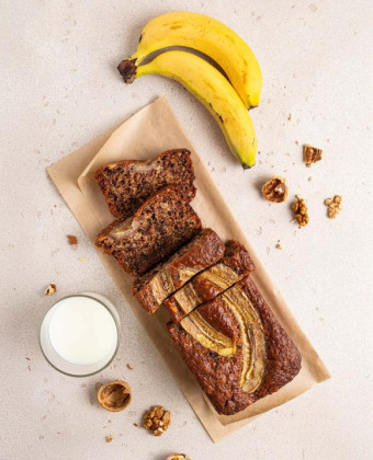 Banana bread με σοκολάτα και καρύδια