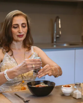 αλάτι και φαγητό ζέστη