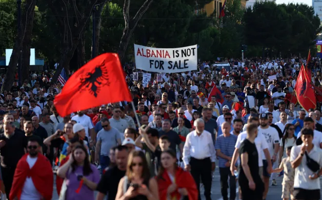 Διαδηλώσεις στην Αλβανία