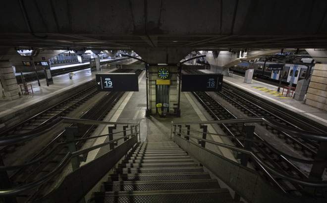 Montparnasse train station in Paris