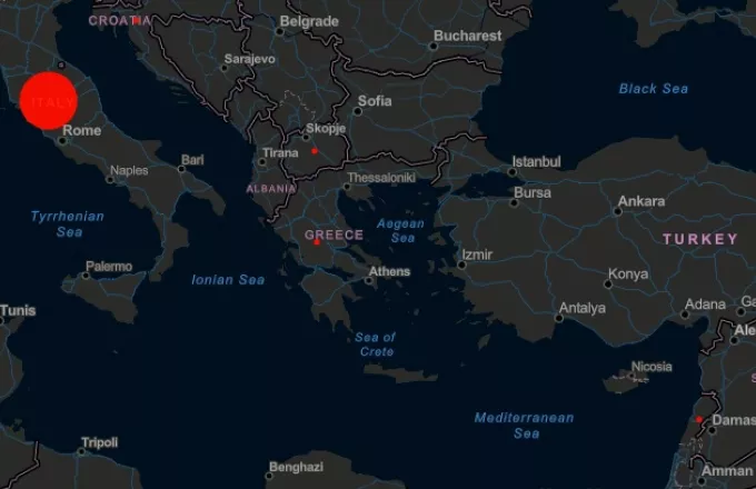 Κορωνοϊός: «Κόκκινη» στον χάρτη και η Ελλάδα -  Real time η εξέλιξη της επιδημίας 