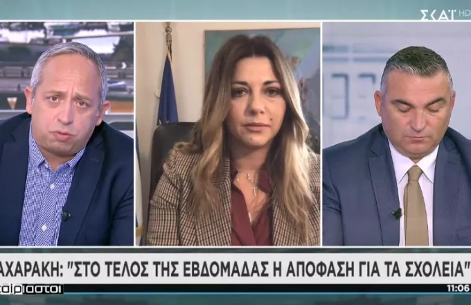 Ζαχαράκη σε ΣΚΑΪ: Στο τέλος της εβδομάδας η απόφαση για το άνοιγμα των σχολείων 