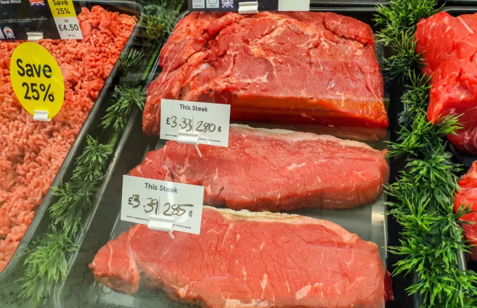 Οι τιμές κρέατος σε σούπερ μάρκετ 