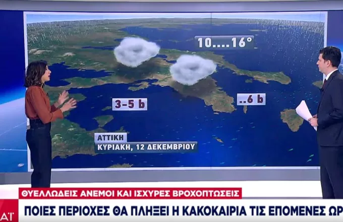 Κακοκαιρία: Σε ποιες περιοχές χρειάζεται ιδιαίτερη προσοχή -Οδηγίες Πολιτικής Προστασίας