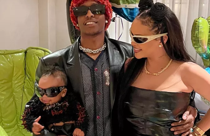 Η Rihanna με τον A$AP Rocky και τον γιο τους 