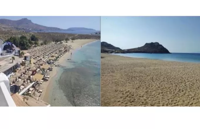 Μύκονος: Παρέμβαση εισαγγελέα - «Άδειασε» από ξαπλώστρες η παραλία της Αγίας Άννας 