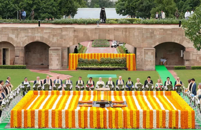 Ινδία: Στο μνημείο του Μαχάτμα Γκάντι οι ηγέτες χωρών της G20 