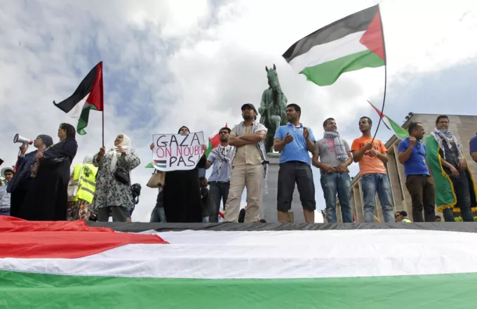 Mεσανατολικό: Εκατοντάδες διαδηλωτές υπέρ Παλαιστινίων σε Βρυξέλλες- Λιέγη
