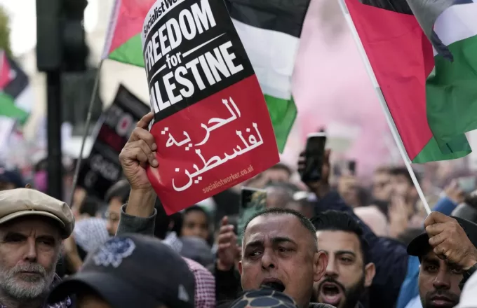 Διαδήλωση υπέρ των Παλαιστινίων στο Λονδίνο