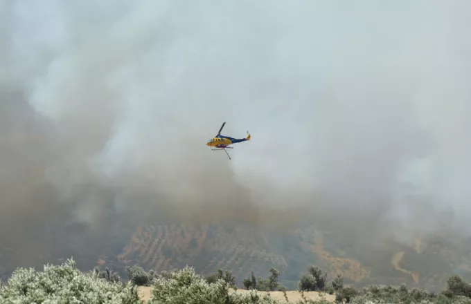 Ρέθυμνο: Αναζωπύρωση για τη φωτιά στον Άγιο Ιωάννη Αμαρίου