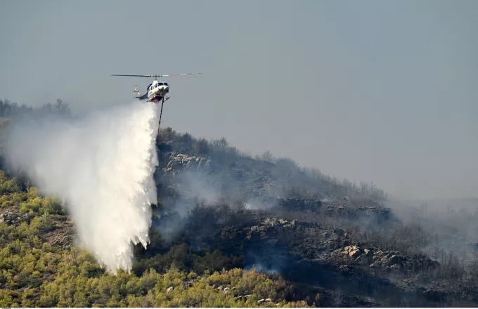 φωτια πυρκαγια ελικόπτερο σερρες