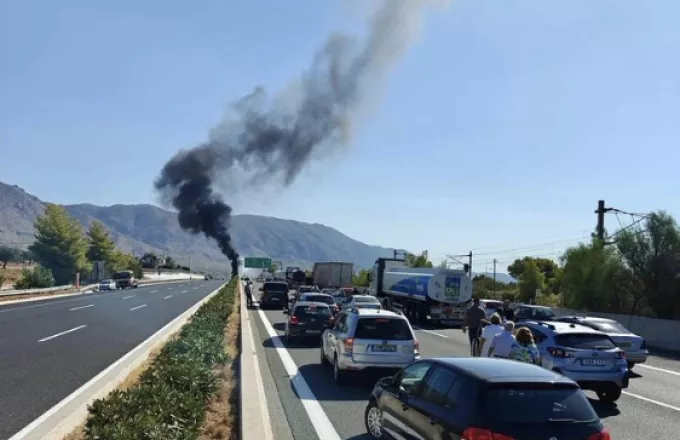 ανατροπή βυτιοφόρου με πετρέλαιο