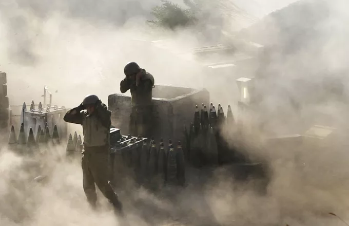 Israeli artillery soldiers