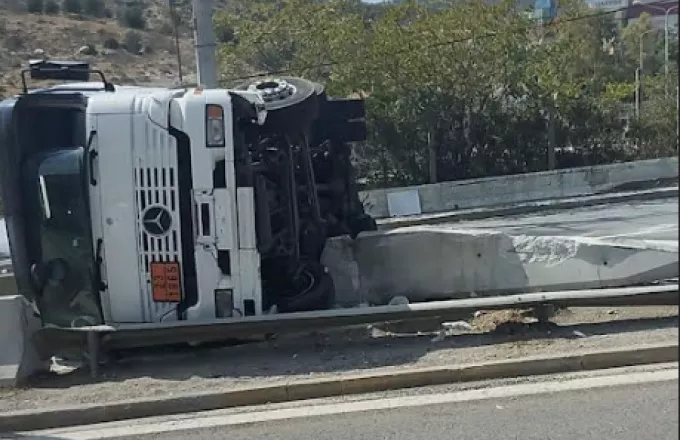 ανατροπή βυτιοφόρου