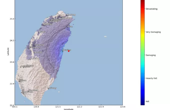Σεισμός στην Ταϊβάν
