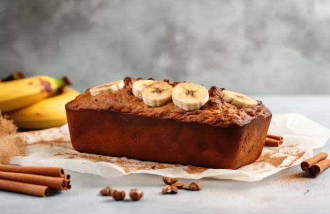 Το πιο νόστιμο Banana Bread με μόλις 5 υλικά