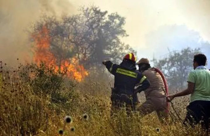 Υπό μερικό έλεγχο η φωτιά στο Σέσι Κορωπίου