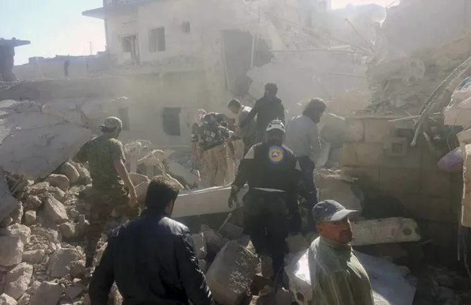 Syrian Civil Defense White Helmets via AP