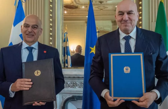 Νίκος Δένδιας και Ιταλός ομόλογός του