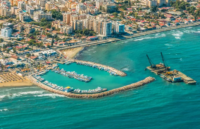 Sea port city of Larnaca, Cyprus