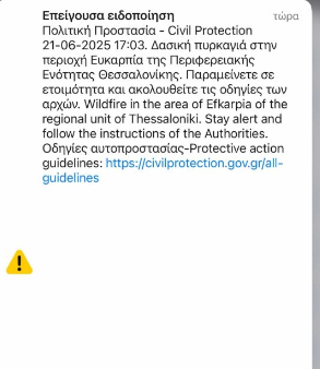Φωτιά σε δασική έκταση στη Ευκαρπία Θεσσαλονίκης -Βίντεο