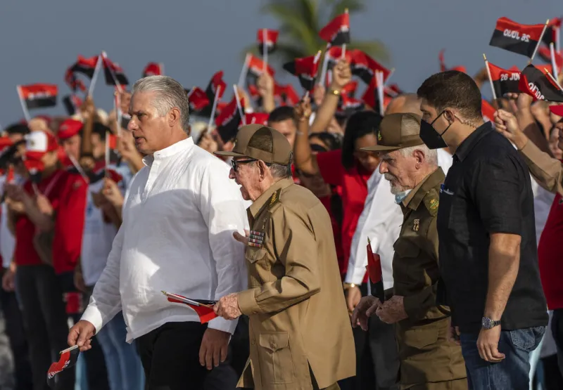 Raul Castro and Miguel Diaz-Canel