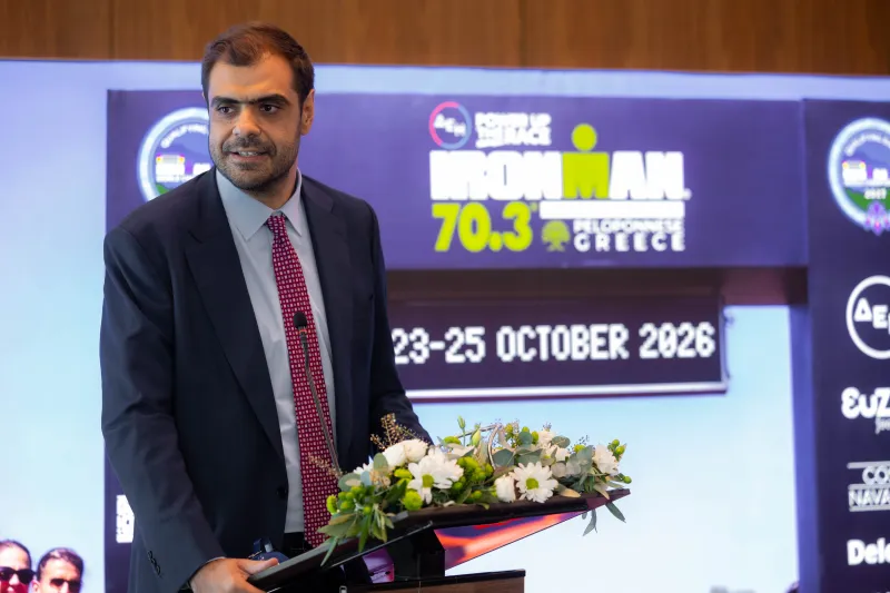 2_Pavlos Marinakis, Deputy Minister to the Prime Minister & Gov ernment Spokesman_IRONMAN(R) 70.3 (R) Greece 2026_(C)Koutsogiannis