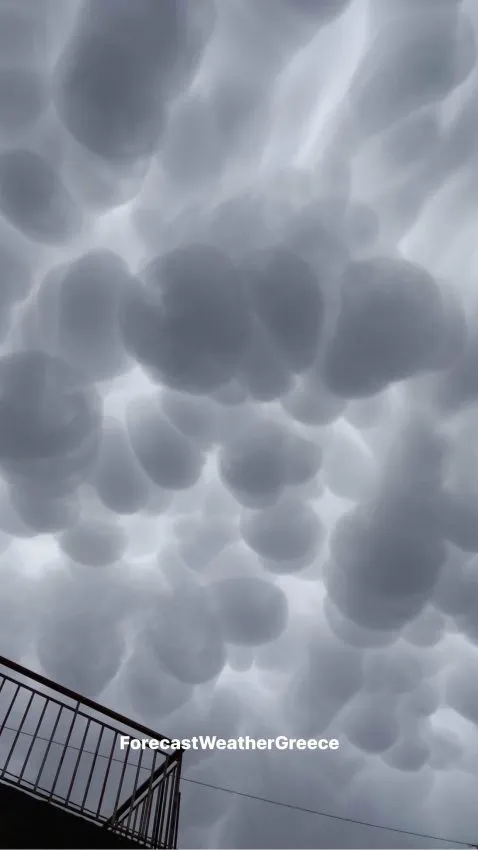 Τα σπάνια σύννεφα «Mammatus» εμφανίστηκαν σε Μεσσηνία και Λακωνία – Εικόνες που εντυπωσιάζουν