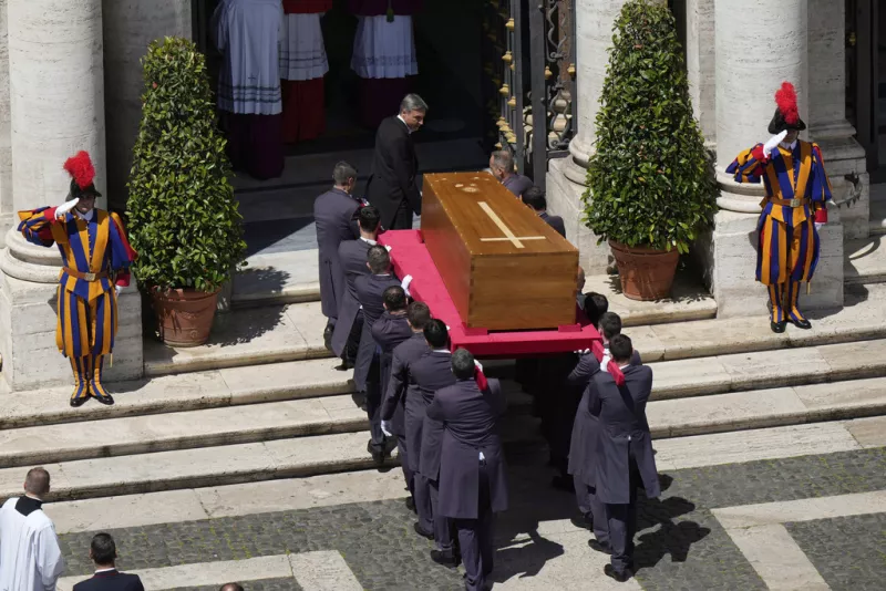 Pope Francis coffin