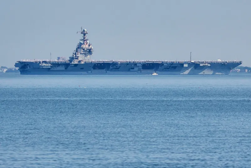 The USS Gerald R. Ford aircraft carrier