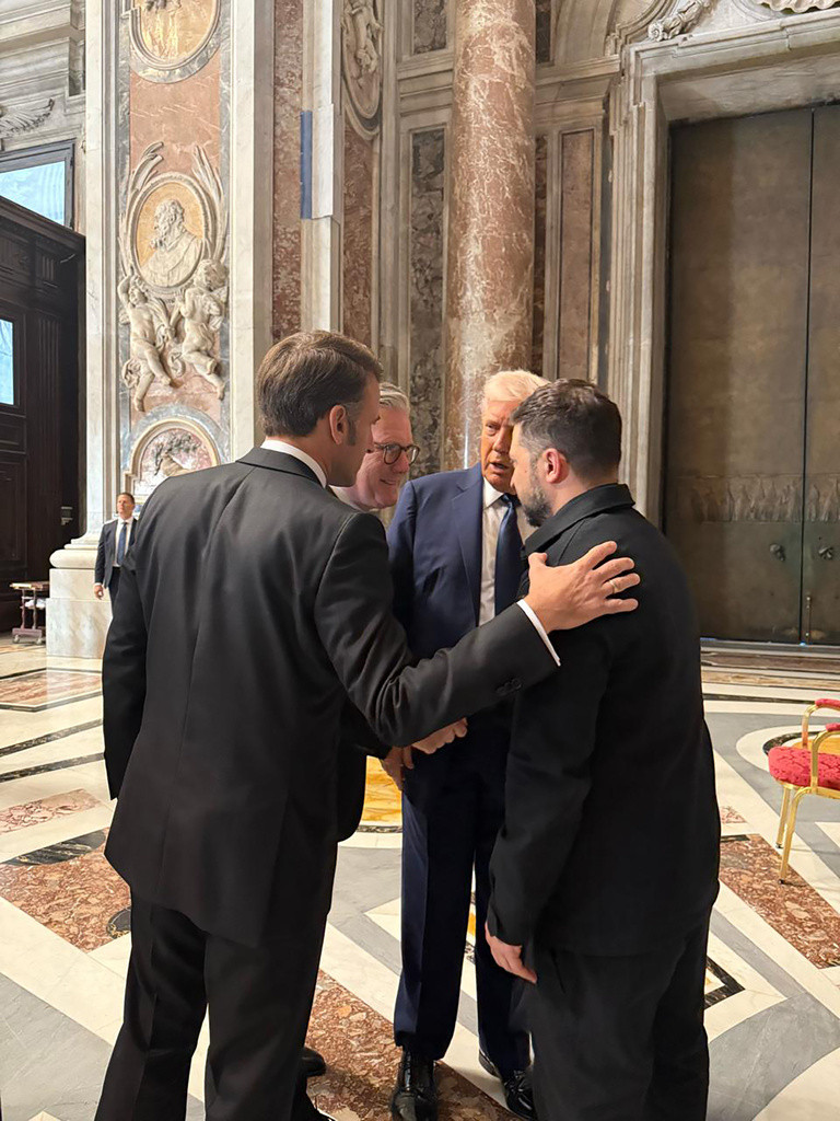 trump macron zelensky starmer