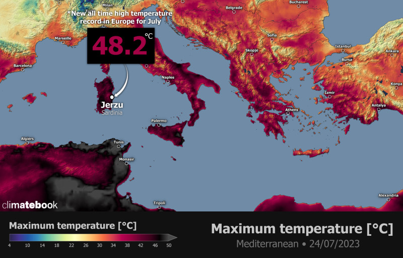 θερμοκρασίες ρεκόρ στη Μεσόγειο