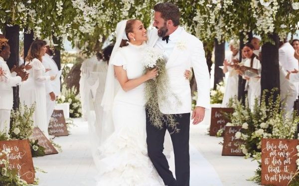 Affleck και Lopez στον γάμο τους