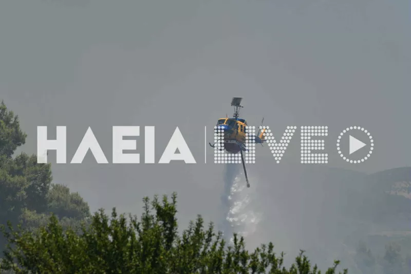 Υπό έλεγχο η φωτιά στην Κάμενα της Αρχαίας Ολυμπίας