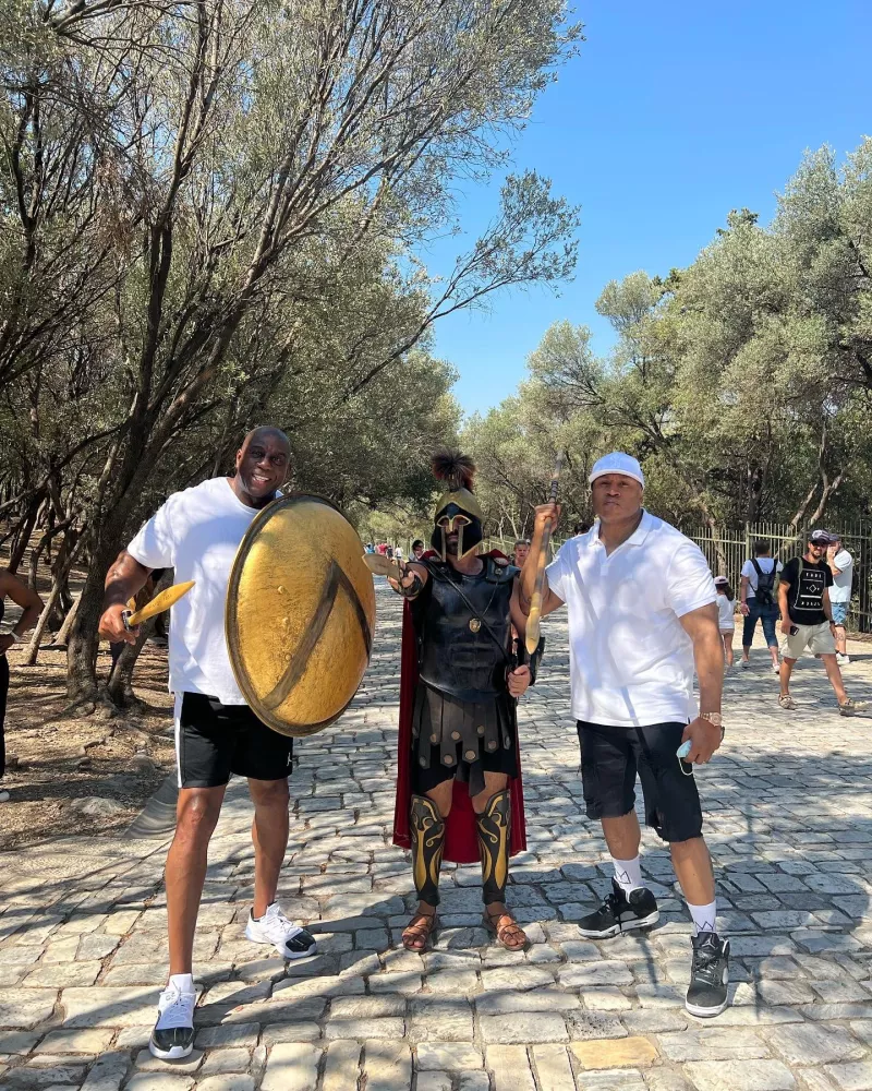 O Μάτζικ Τζόνσον και η σύζυγός του&nbsp;
