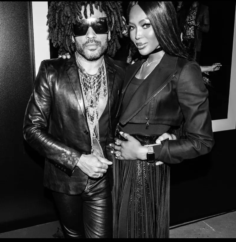 Ο Lenny Kravitz με τη Naomi Campbell