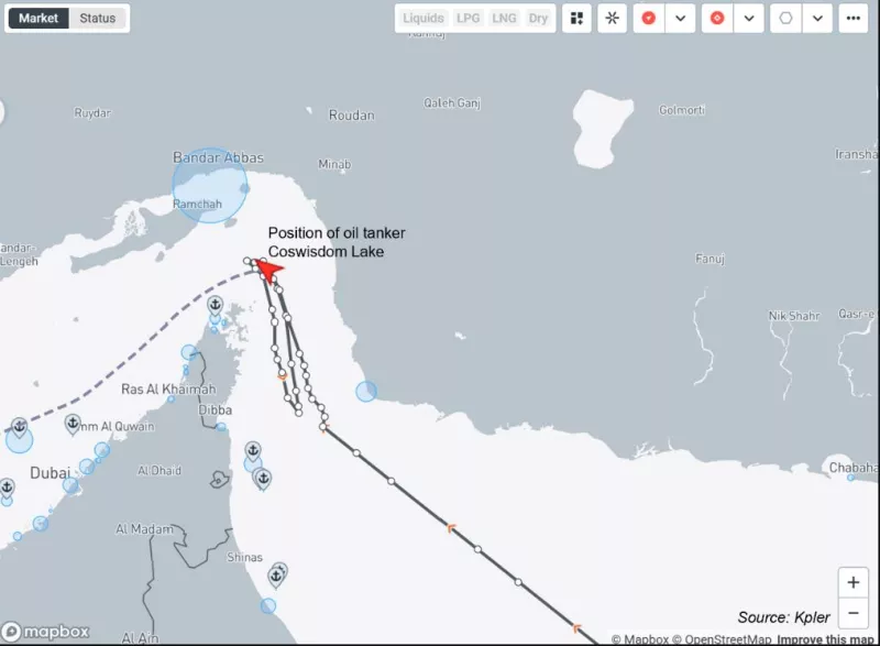 Oil tanker Coswisdom Lake's route 