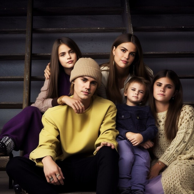 Το οικογενειακό πορτραίτο του Justin Bieber και της Selena Gomez 