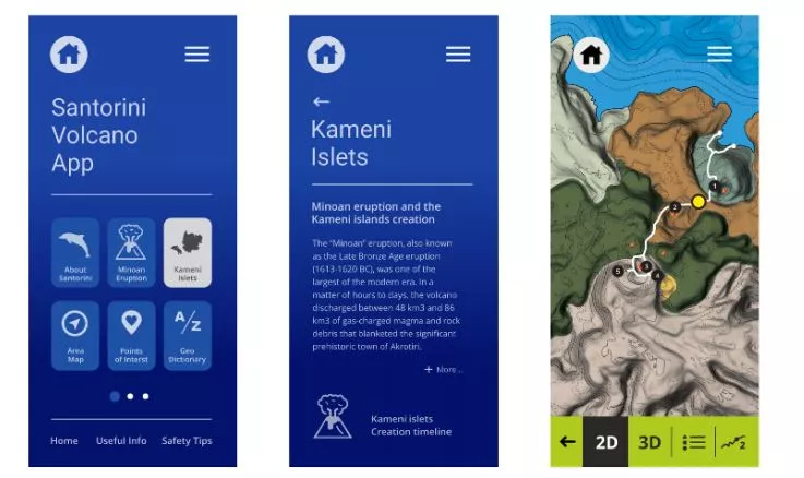 Η εφαρμογή «Santorini Volcano app»