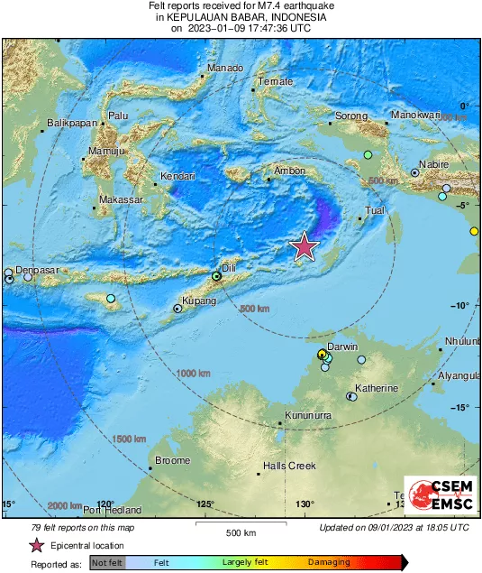 σεισμός στην Ινδονησία