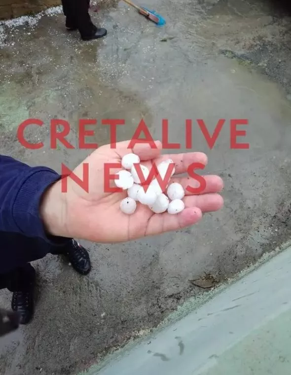 Χαλάζι στην Κρήτη