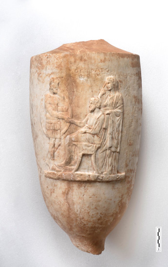 Μαρμάρινη επιτύμβια λήκυθος. 4ος αι. π.Χ. 