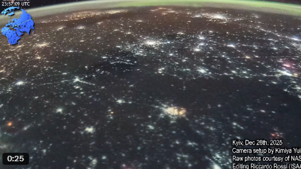Τρόμος από το διάστημα: Βίντεο από τον ISS με ρωσικούς πυραύλους να χτυπούν το Κίεβο