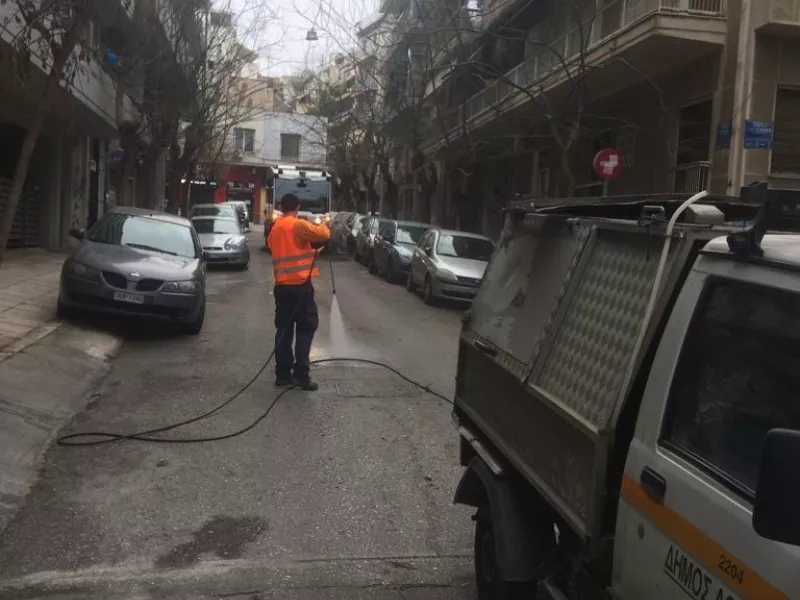 Κυριακάτικες δράσεις καθαριότητας του Δήμου Αθηναίων στα Πατήσια (φωτό)