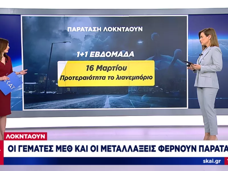 Το σενάριο παράτασης του lockdown για 1+1 εβδομάδα- Προτεραιότητα το λιανεμπόριο