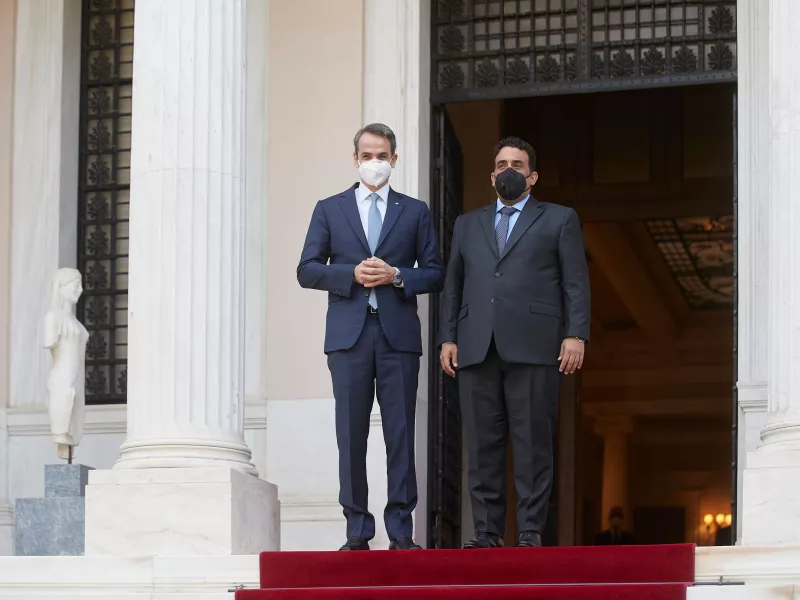 Μητσοτάκης σε Πρόεδρο Λιβύης: Αποχώρηση ξένων στρατευμάτων- Οριοθέτηση  Θαλασσίων Ζωνών