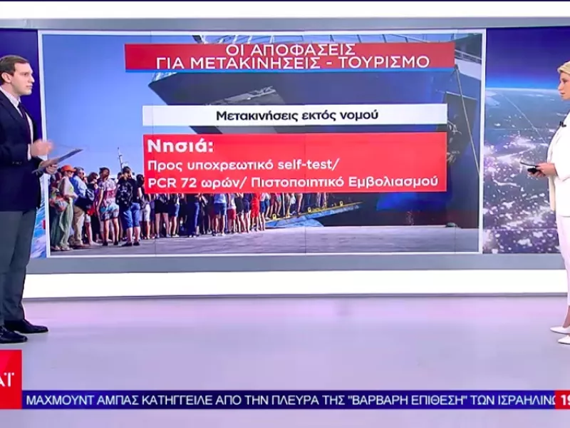 Ρεπορτάζ ΣΚΑΪ: Πώς θα ταξιδεύουμε από 14 Μαΐου σε νησιά και ενδοχώρα - Τα self test