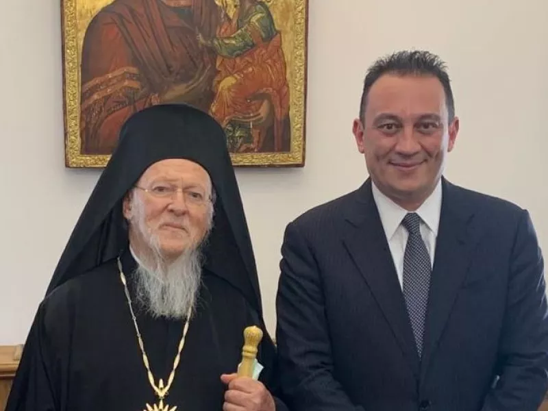 Στο Φανάρι για τα ονομαστήρια  του Οικουμενικού Πατριάρχη Βαρθολομαίου ο Κώστας Βλάσης