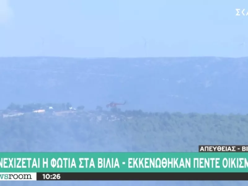 Αντιδήμαρχος Μάνδρας σε ΣΚΑΪ: Ανενεργό έργο υδροδότησης εν ώρα φωτιάς λόγω μπλόκου δασαρχείου