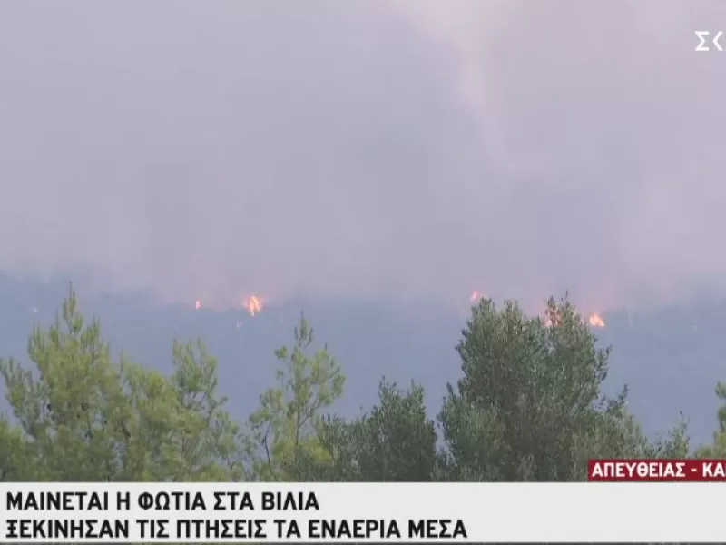 Βίλια: Μαίνεται η φωτιά -Συνεχείς αναζωπυρώσεις- Ακούστηκαν εκρήξεις- Επιχειρούν τα εναέρια μέσα 